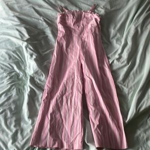 Girls GB Girls Pink and White Striped Romper